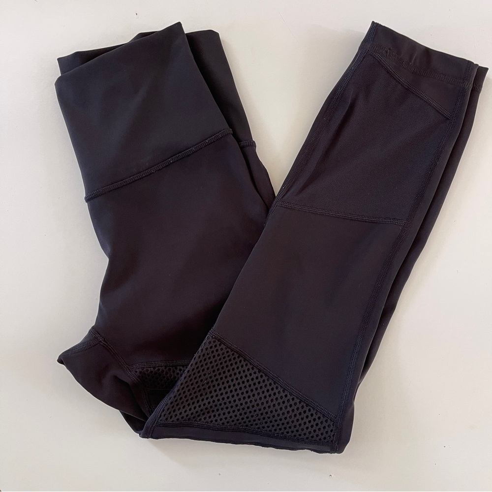 Lululemon Black Leggings with Mesh Detail - Picture 6 of 11